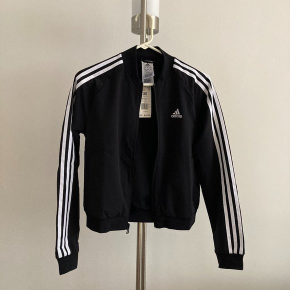 NWT Adidas women's Essentials 3-STRIPES Track Jacket XS - Picture 1 of 7